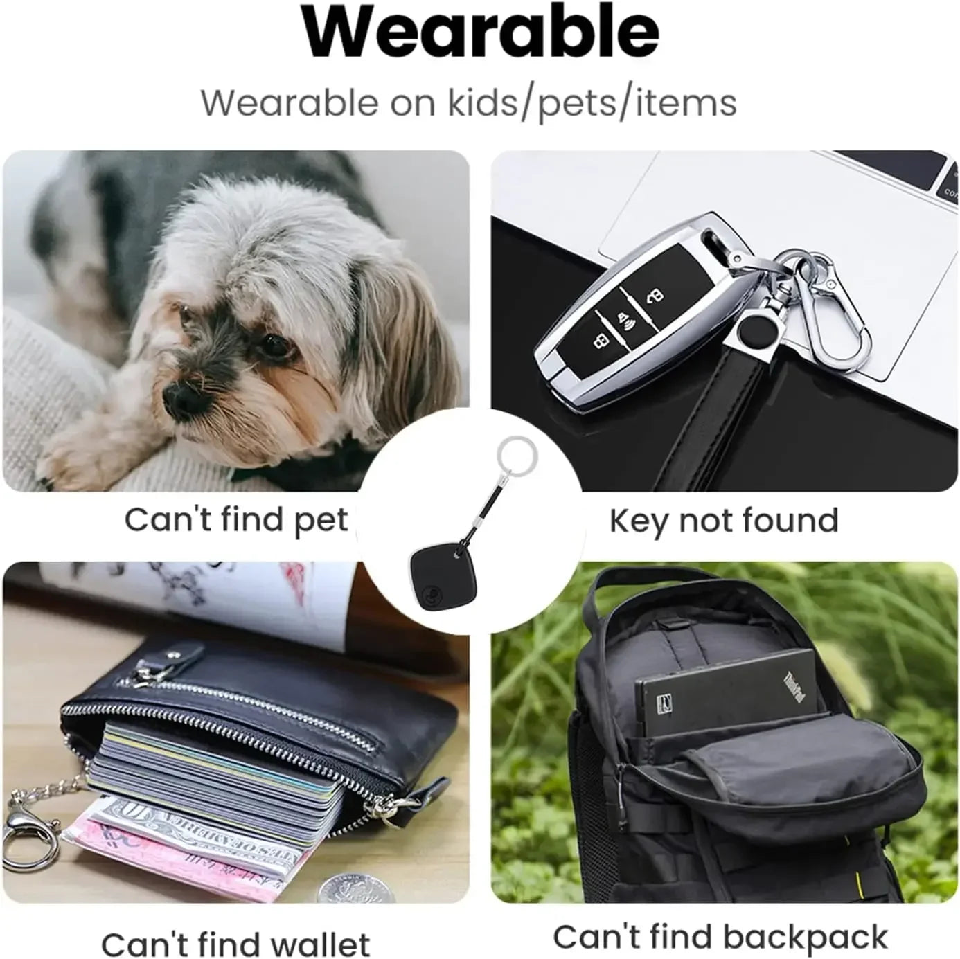 Mini Smart GPS Tracker Tracking Device Find My Locator Anti Lost für iPhone IOS Key Wallet Pet Gepäck Auto MIF Bluetooth Finder