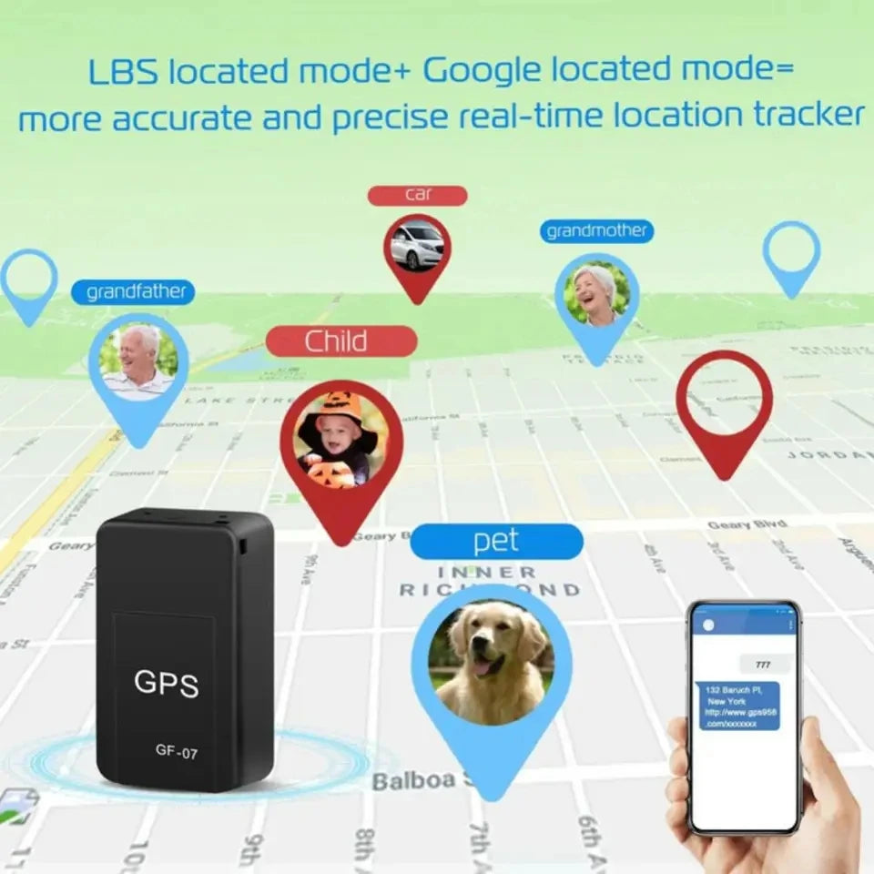 Universal Tracking Gerät Gf07 Mini Auto Tracker Magnetische Gps Echtzeit Fahrzeug Locator Anti-Lost Aufnahme Wiederaufladbar