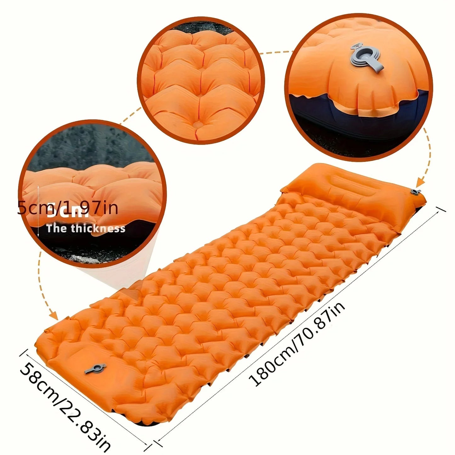 Outdoor Schlafmatratze selbstaufblasend für Camping und Wassersport